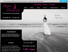 Tablet Screenshot of magicmomentsbridal.net